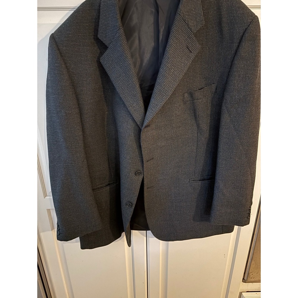Mens Grey Micro Dot Pattern Blazer Jacket Dress Coat
